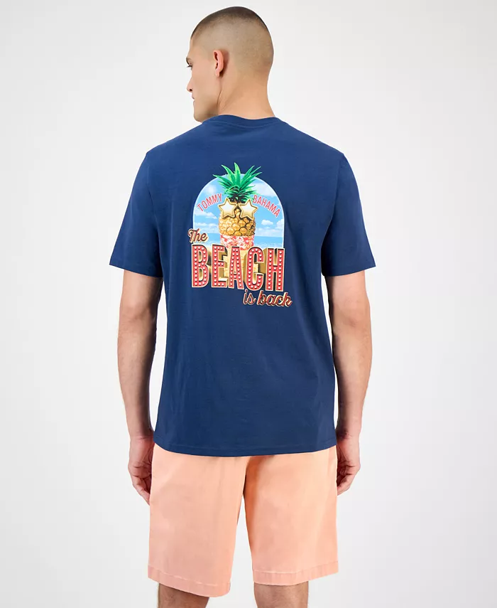 

Мужская футболка с принтом Beach Is Back Tommy Bahama, синий