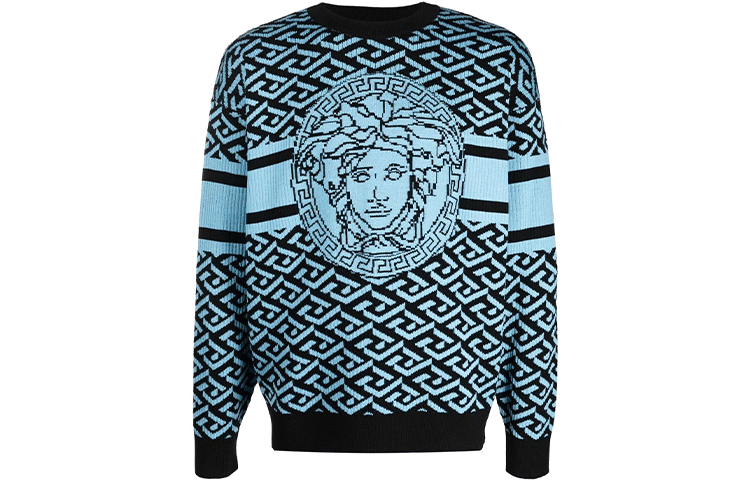 Монограмма Medusa свитер VERSACE, синий — фото 3