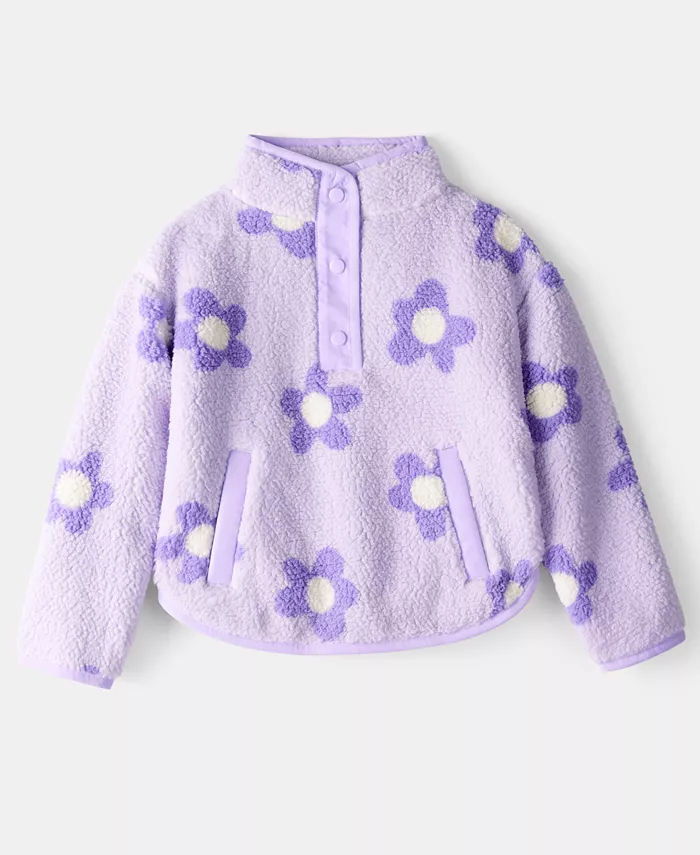 

Детская цветочная толстовка с капюшоном для девочек 2T-5T Carter'S, фиолетовый