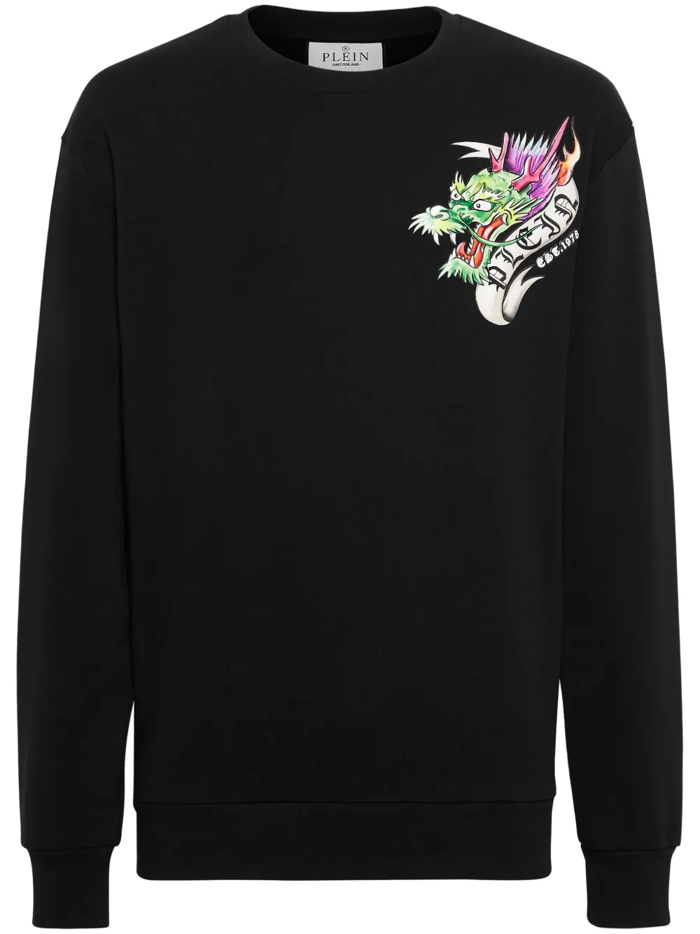 

Толстовка с графичным принтом Dragon Tattoo Philipp Plein, черный
