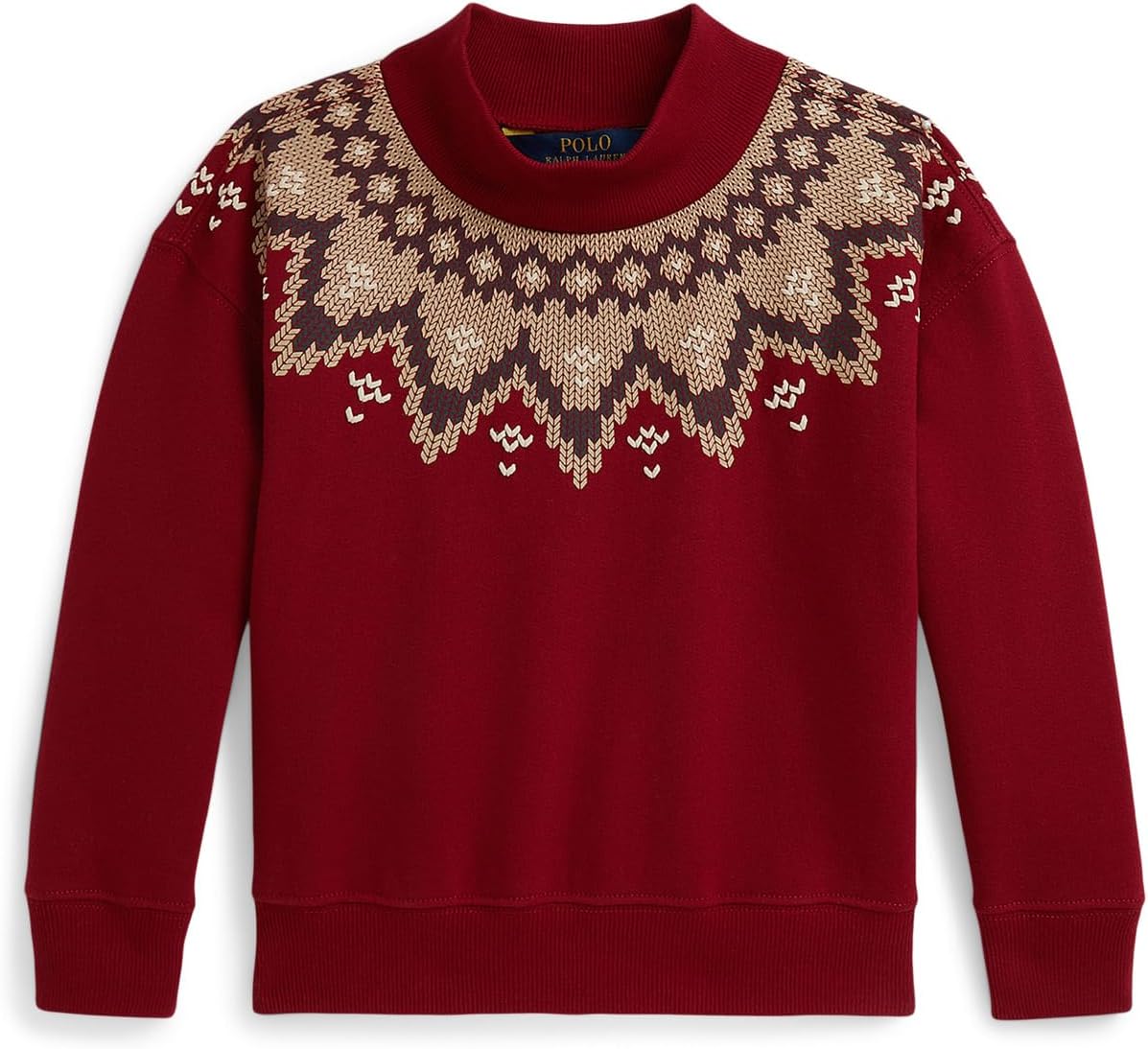 

Толстовка свободного кроя из флиса Fair Isle Polo Ralph Lauren Kids, Holiday Red