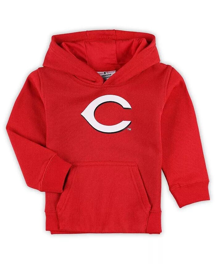 

Флисовый пуловер с капюшоном красного цвета Cincinnati Reds Team Primary Logo для мальчиков и девочек для малышей Outerstuff
