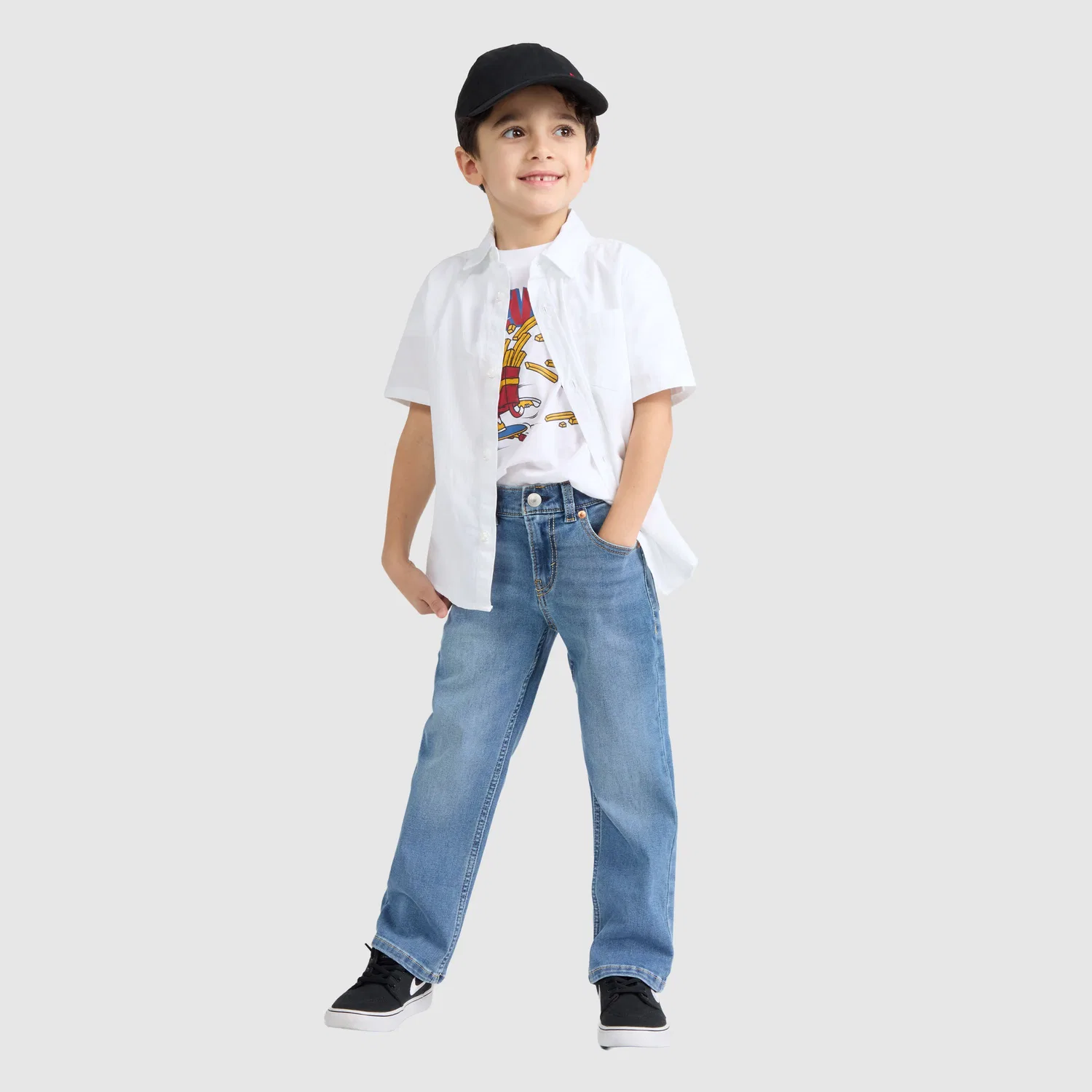 Джинсы-клеш 517 для мальчиков 4-7 лет Levi's, Medium Wash