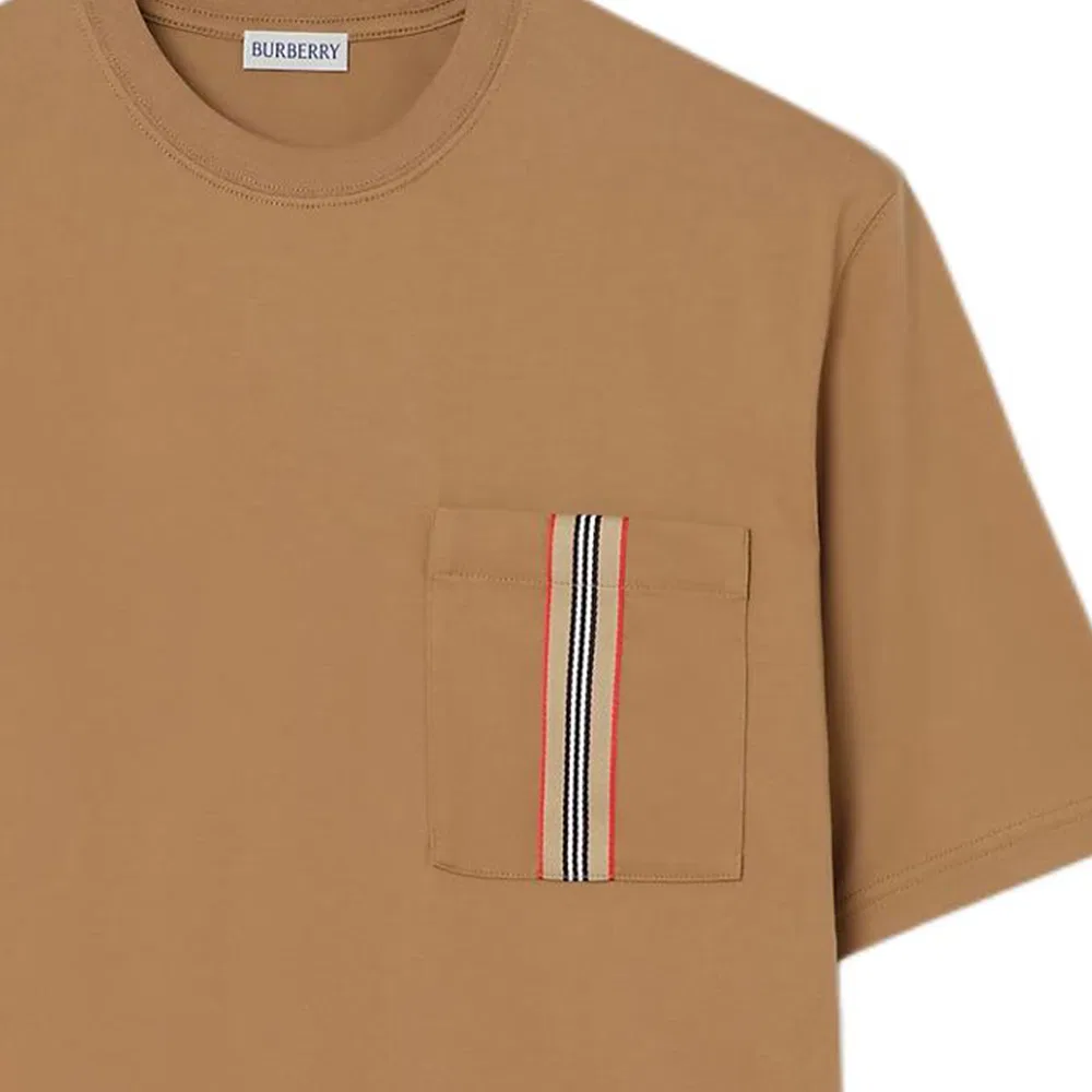 Футболка Burberry Regular Fit верблюжий — фото 3