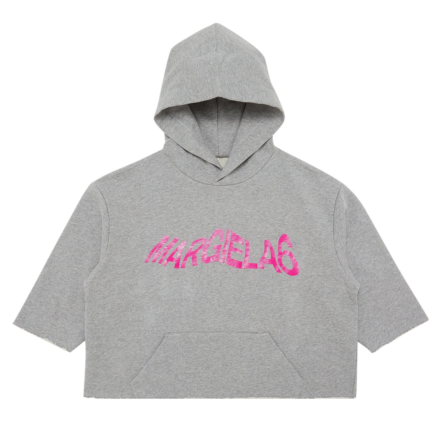 

Детское худи MM6 Maison Margiela Серый меланж/Супер розовый