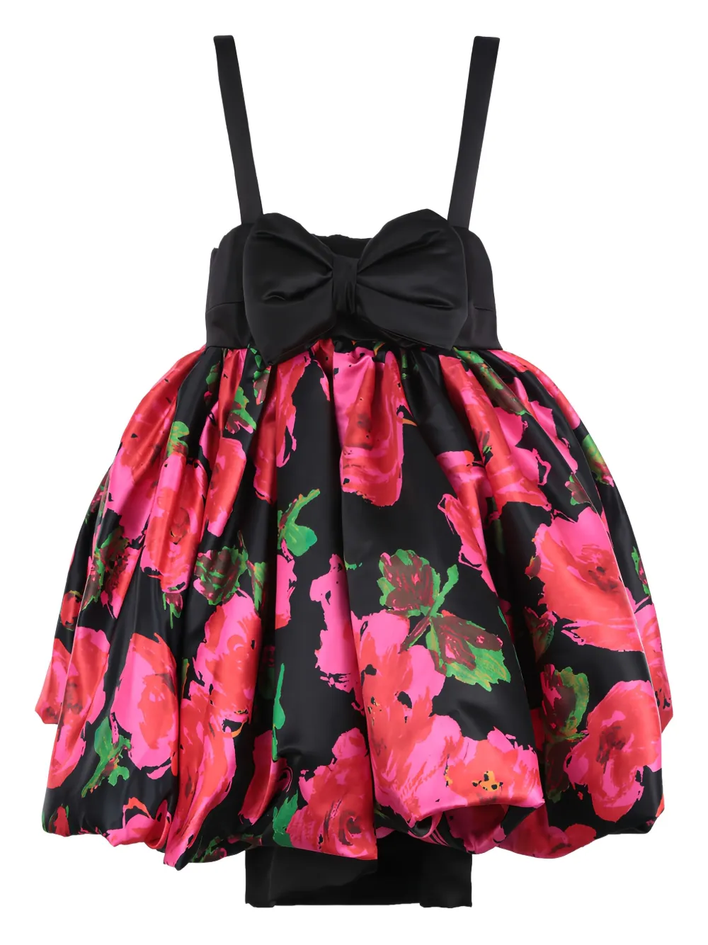 

Мини-платье с бантом и отделкой в виде пузырьков Richard Quinn, черный