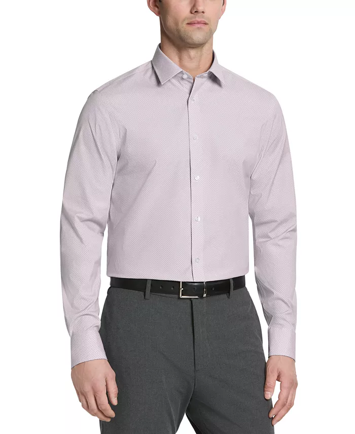 

Рубашка мужская облегающая из изысканного хлопка-стрейча Calvin Klein, розовый