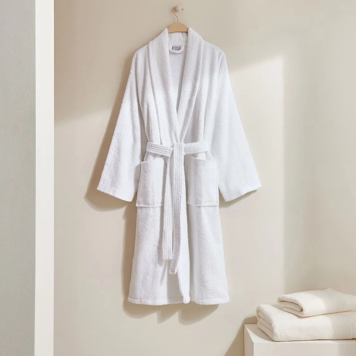 

Хлопковый халат 380 гр/м2 Zafiro Basics El Corte Inglés, белый
