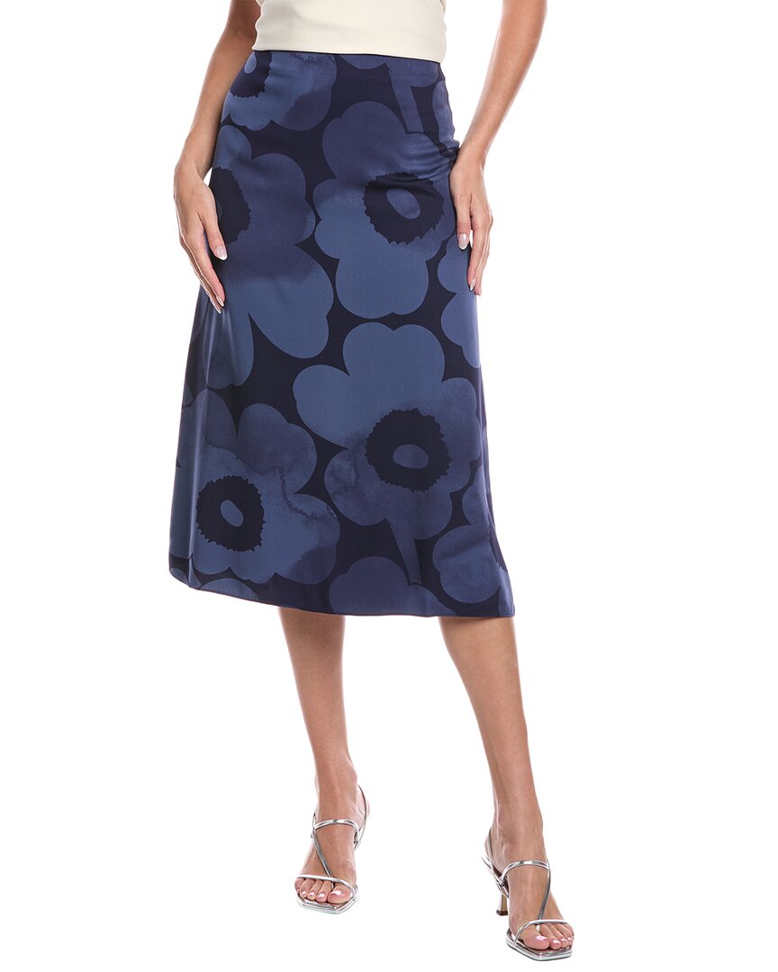 

Юбка миди Marimekko Korkeat Akvarelli Unikko, синий