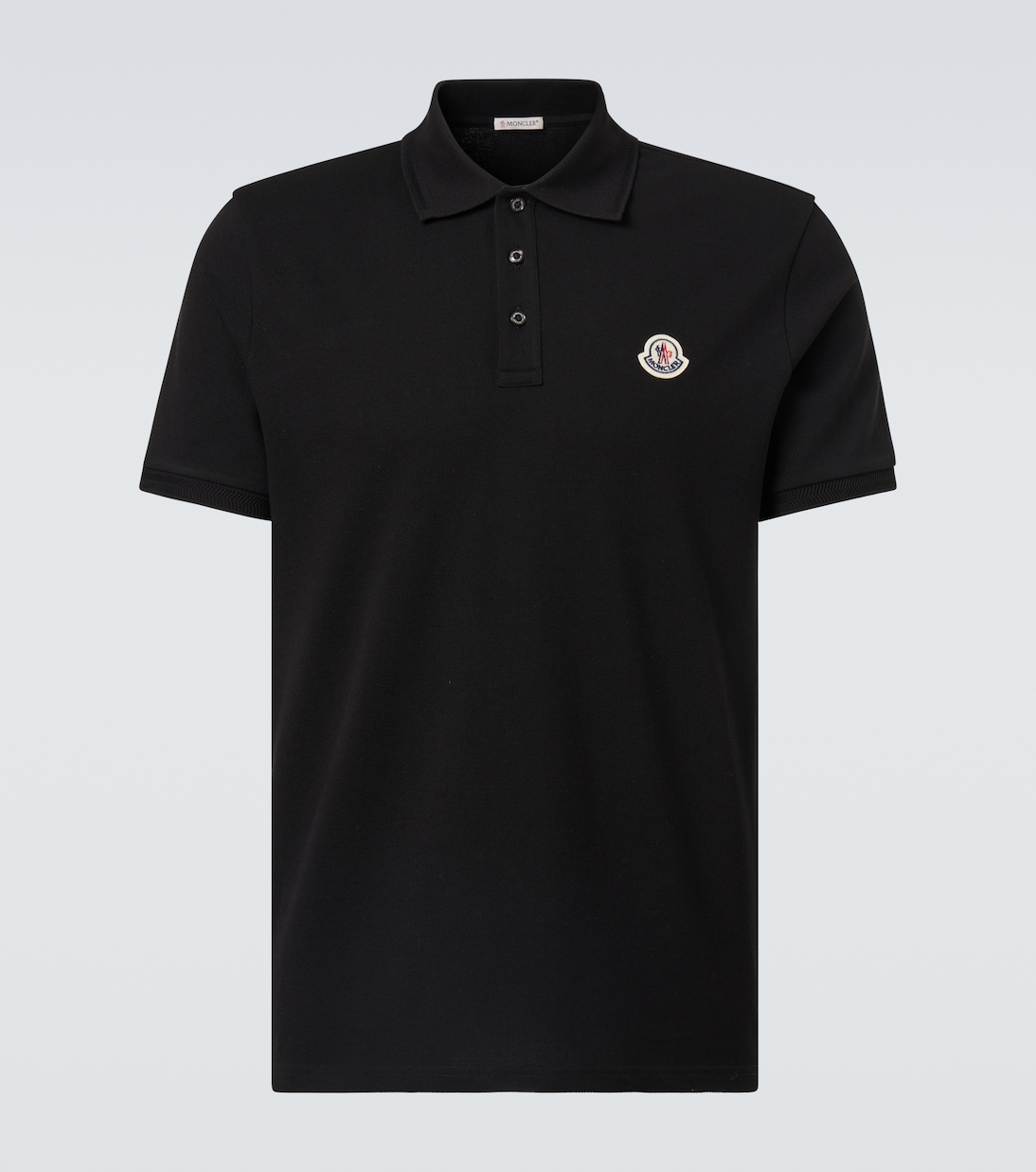 

Хлопковая пике-поло с логотипом Moncler, черный