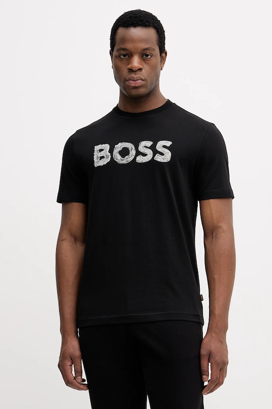 

Хлопковая футболка Boss Orange, черный