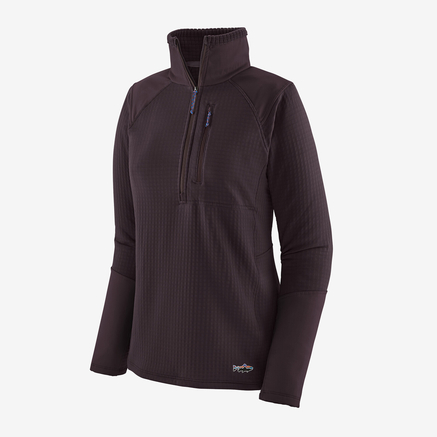 

Женская рубашка с длинными рукавами R1 Fitz Roy Trout, молния 1/4 Patagonia, цвет Obsidian Plum