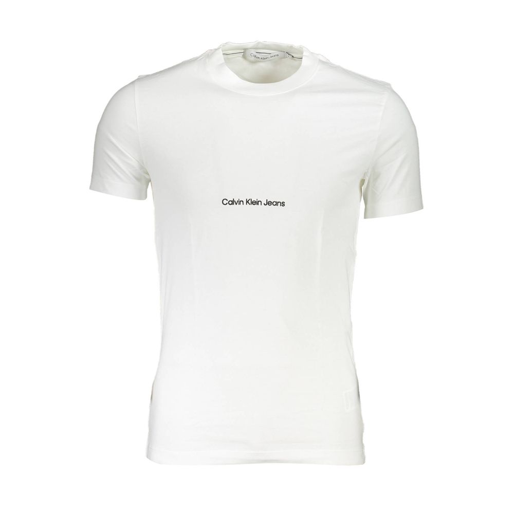 

Белая хлопковая мужская футболка Calvin Klein