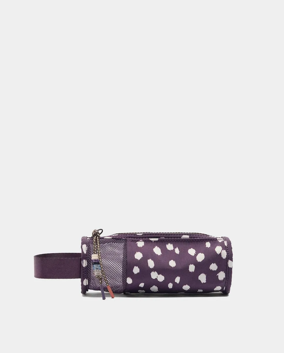 

Футляр на молнии с микроузором Parfois, белый/фиолетовый