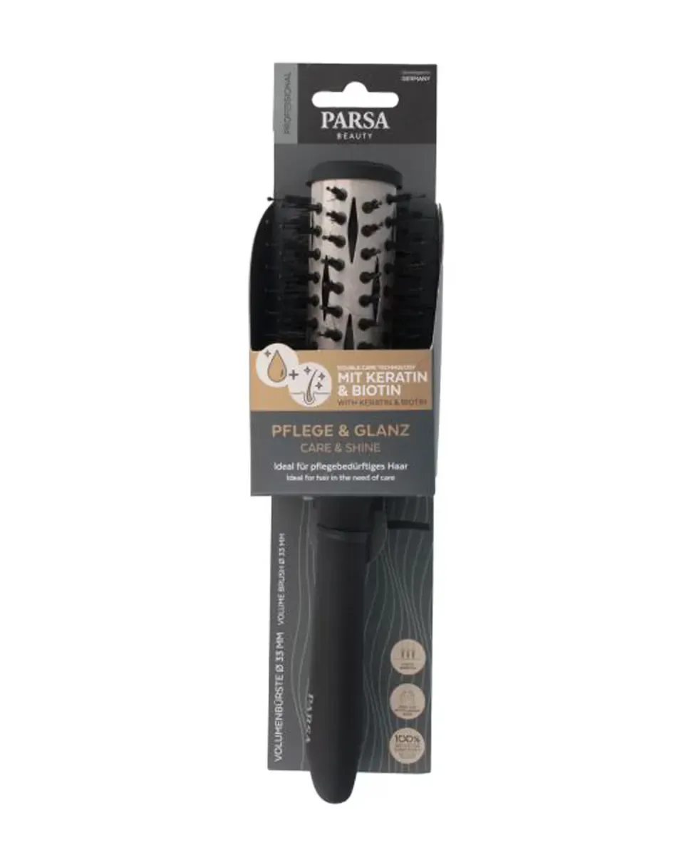 Круглая щетка для сушки Keratin Care & Shine 33 мм Parsa