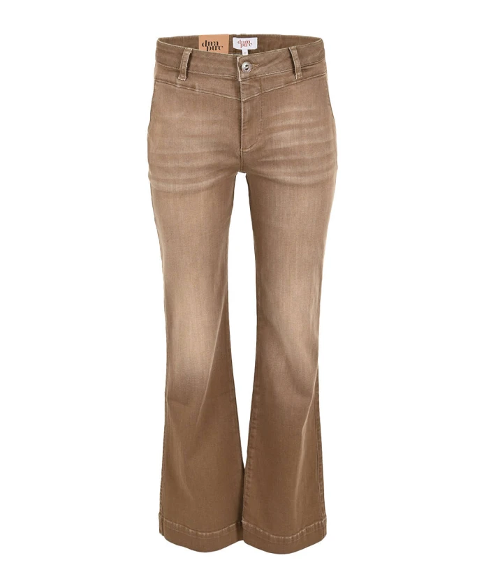 

Джинсы с широкими штанинами и V-образным вырезом спереди Dnm Pure, коричневый