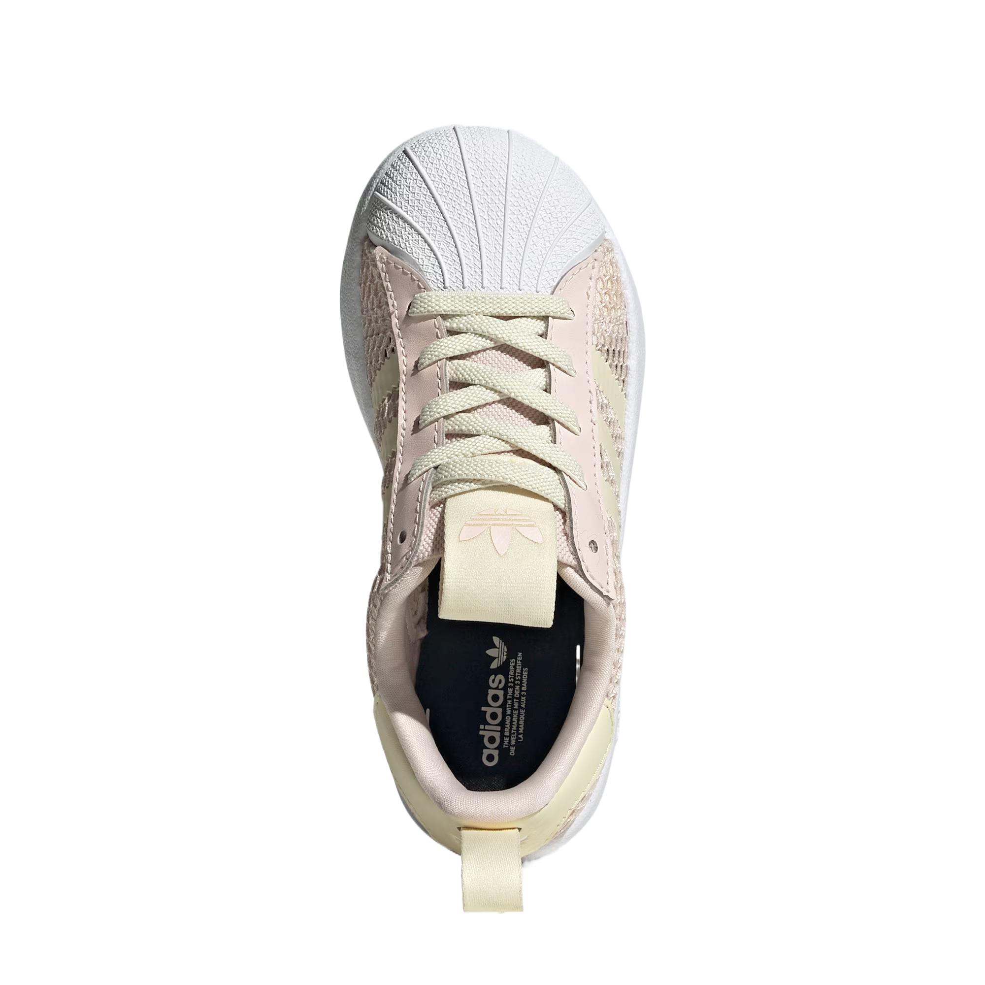 SUPERSTAR 360 износостойкие низкие детские кроссовки для повседневной носки Adidas Originals, белый — фото 4