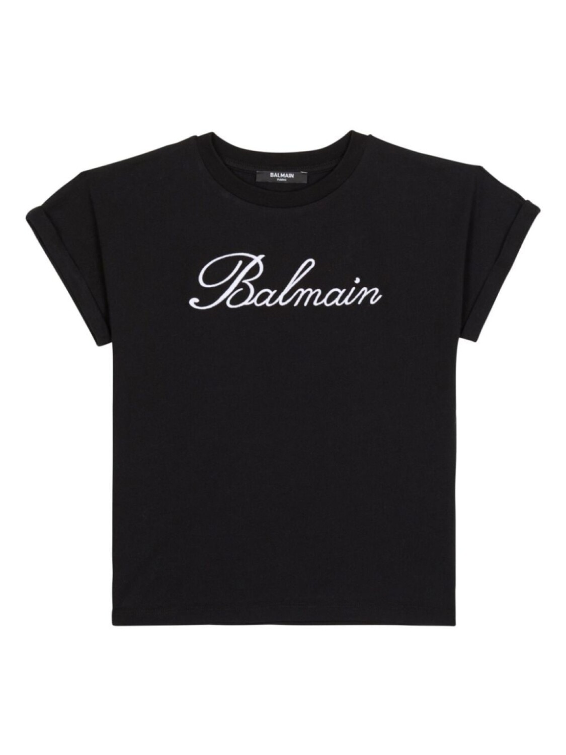 

Balmain Kids футболка с вышитым логотипом, черный