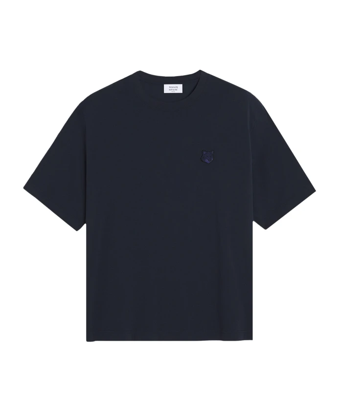 

Футболка с изображением головы лисы Maison Kitsunã, синий