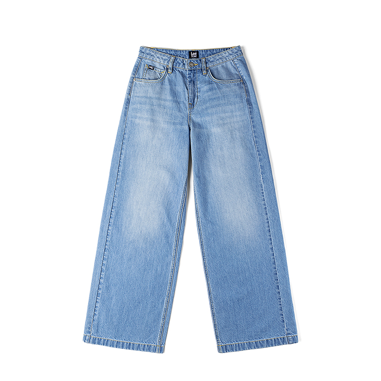 

Джинсы женские тонкие широкие брюки Lee, светло-синий