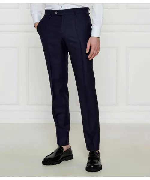 

Шерстяные брюки c-genius-243 Slim fit Boss, синий