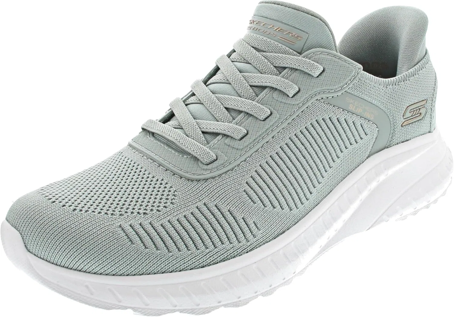 Женские слипоны Skechers Hands-Free, туфли Bobs Squad Chaos-Current Muse, Sage Textile — фото 4