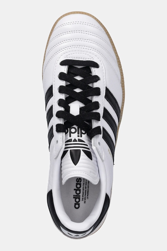 Кожаные детские кроссовки Samba Adidas Originals, белый — фото 4