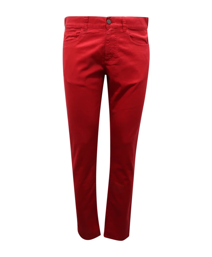 

Узкие итальянские брюки Canali, красный