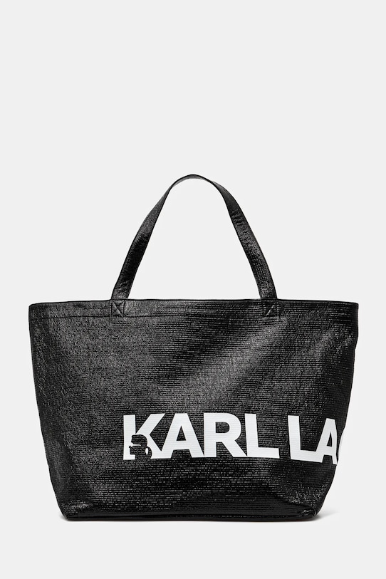 

Хлопковая сумка Karl Lagerfeld, черный