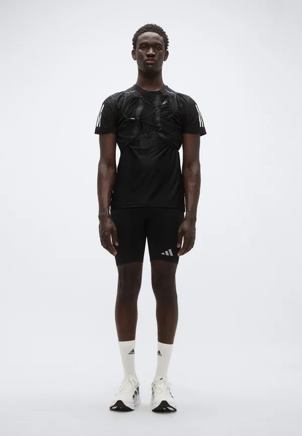 Короткие беговые леггинсы Adidas Performance, черный — фото 2