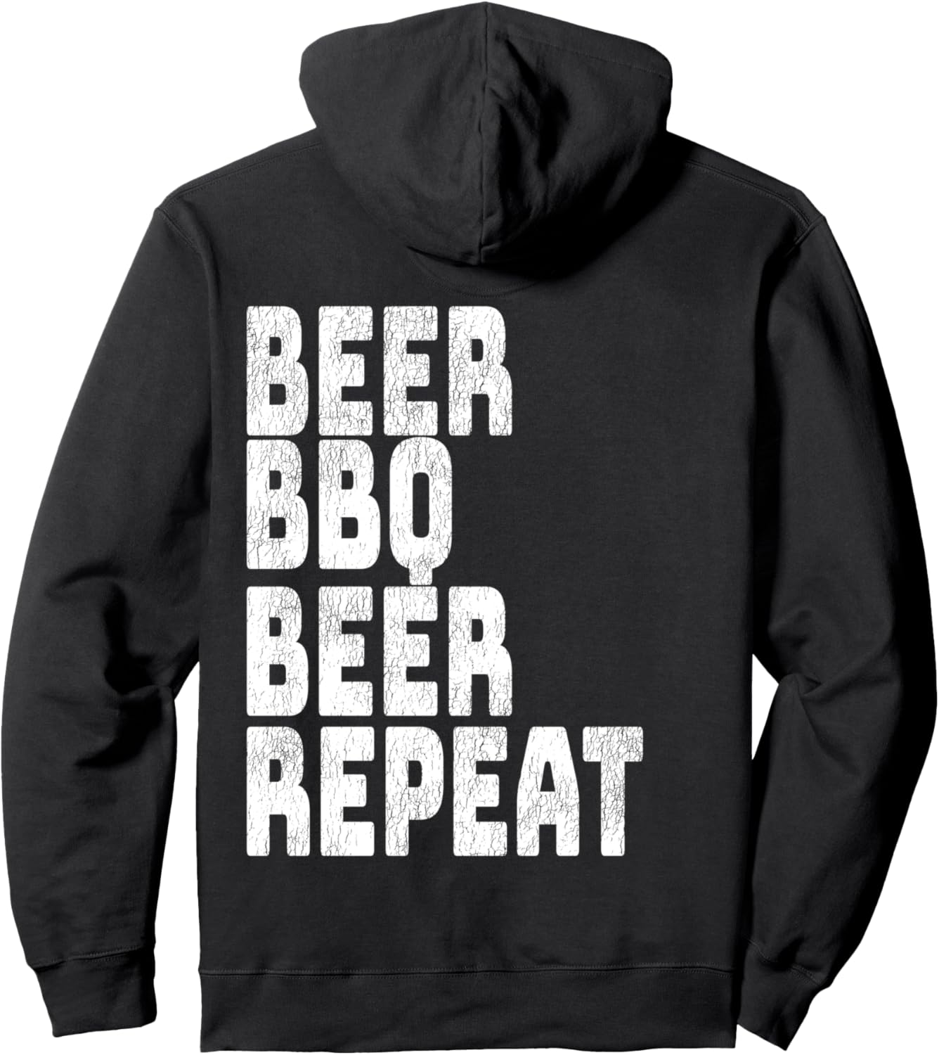 

Пиво, барбекю, пиво, повтор. Толстовка с капюшоном «Стандартный процесс барбекю» Beer Bbq Gifts And Apparel, черный