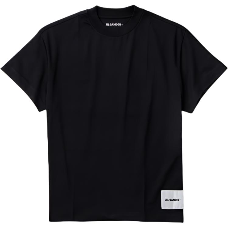 Набор из 3 футболок с логотипом JIL SANDER, комплект 3 штуки (черный) — фото 4