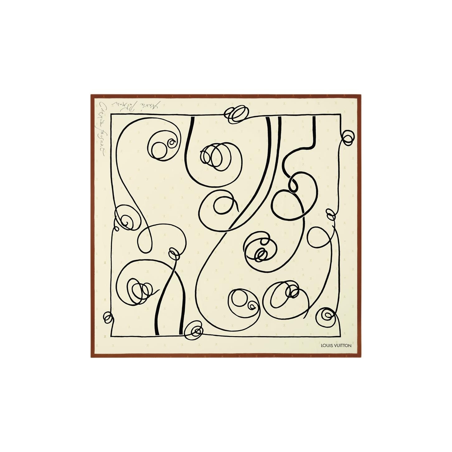 

LOUIS VUITTON Шёлковый платок, Beige