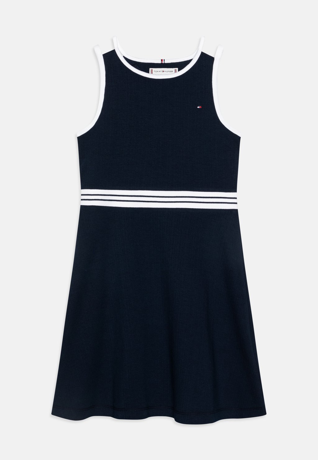 

Повседневное платье CONTRAST BINDING SKATER DRESS Tommy Hilfiger, темно-синий