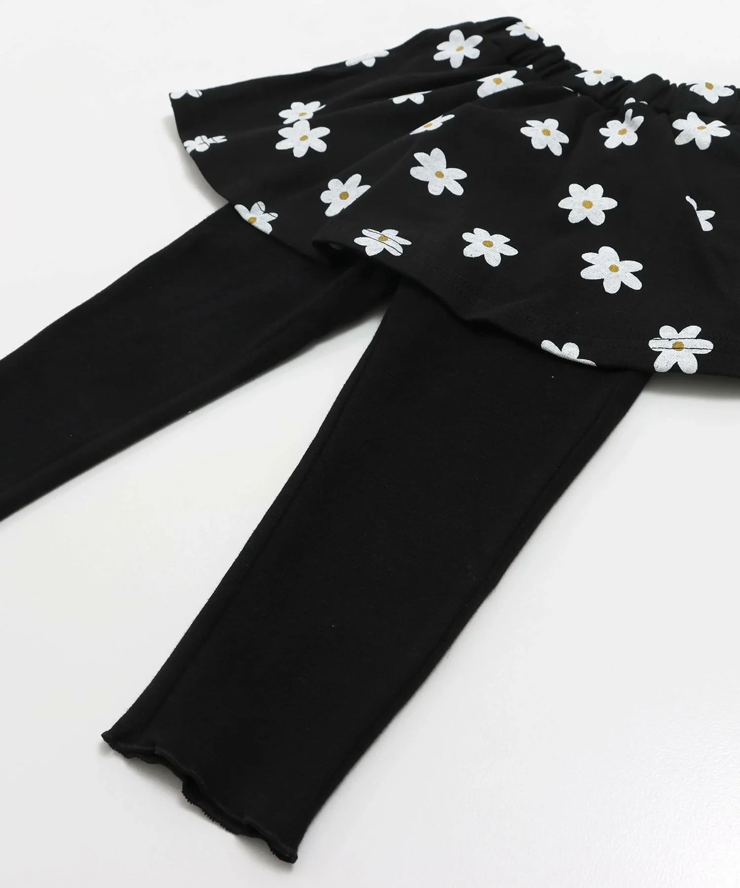 Флисовая юбка с принтом по всей поверхности Chil2, D Flower/Black — фото 3
