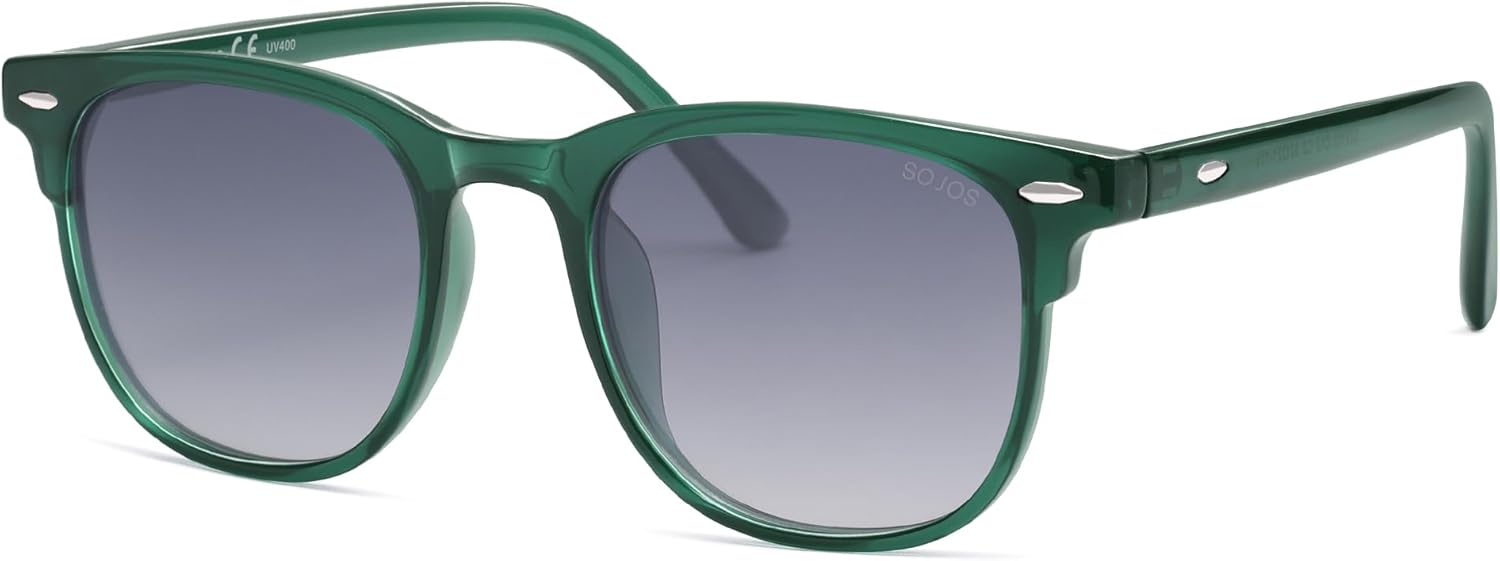 

Солнцезащитные очки SOJOS в стиле ретро-винтаж, квадратные, поляризованные, для женщин и мужчин, с линзами, защищающими от УФ-излучения, оправа TR90, модель SJ2112, Green/Grey Grading
