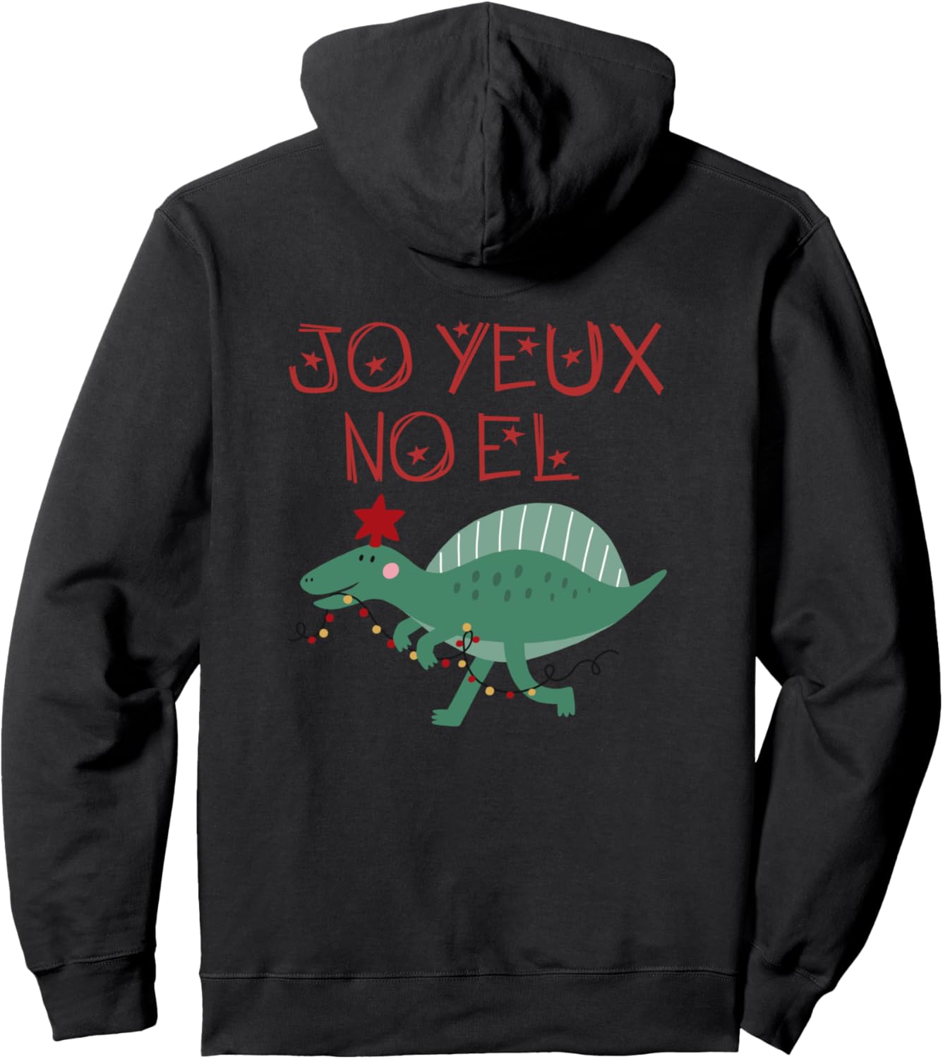 

Толстовка с динозавром Joyeux Neol, черный, S Christmas Kwanzaa Hanukkah Holiday Shop