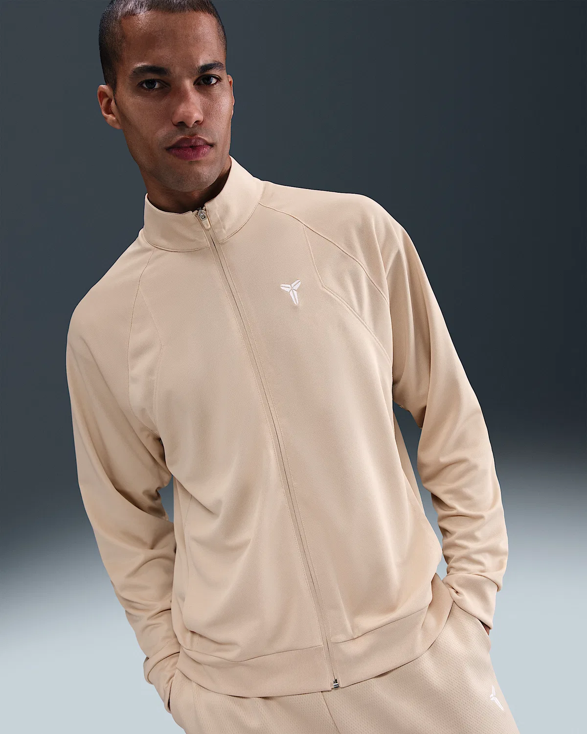 Dri-FIT Knit Jacket Kobe, Sanddrift/Sanddrift/White