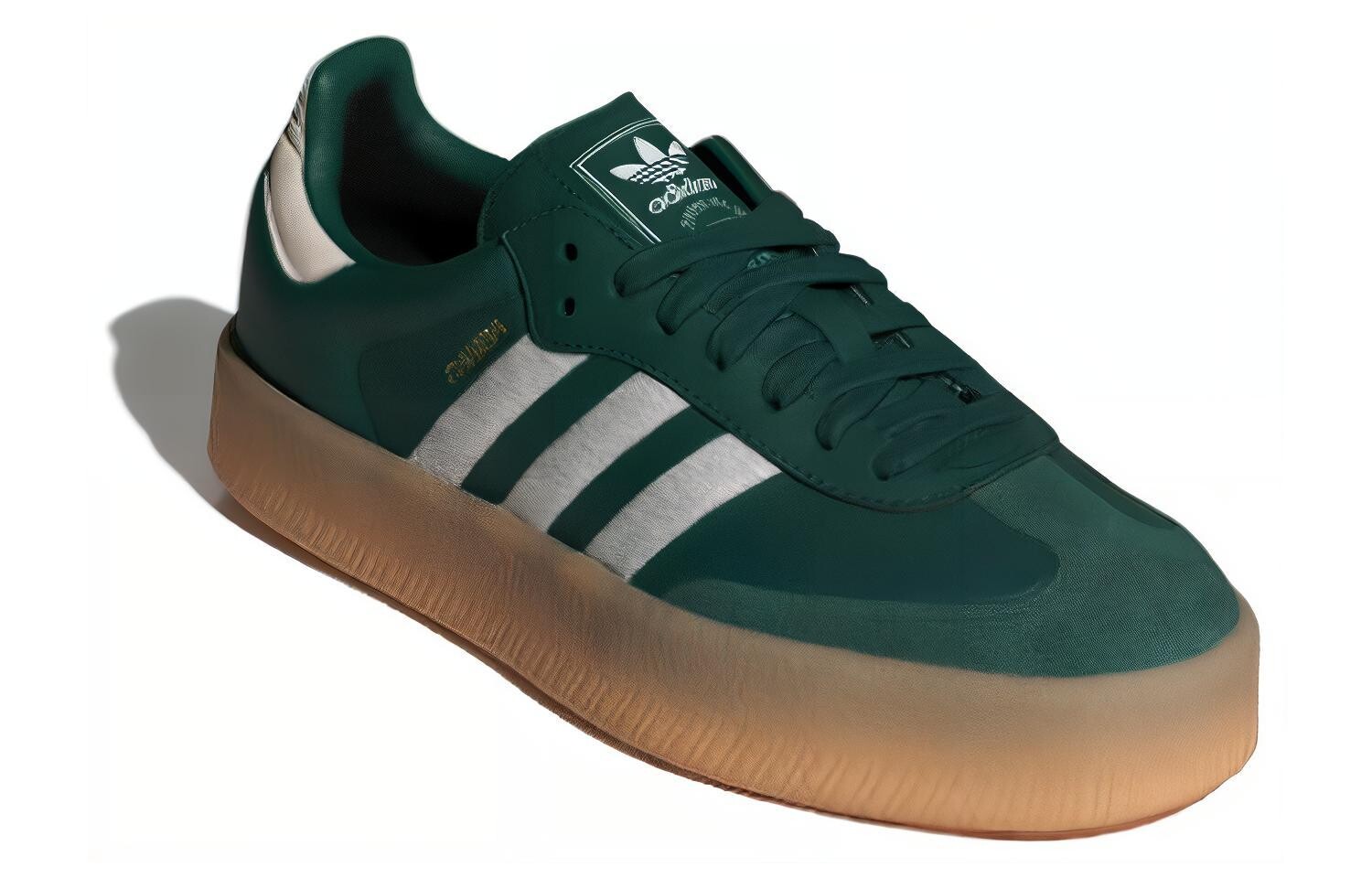 Женские кроссовки для скейтбординга adidas originals Samba, Зеленый — фото 3