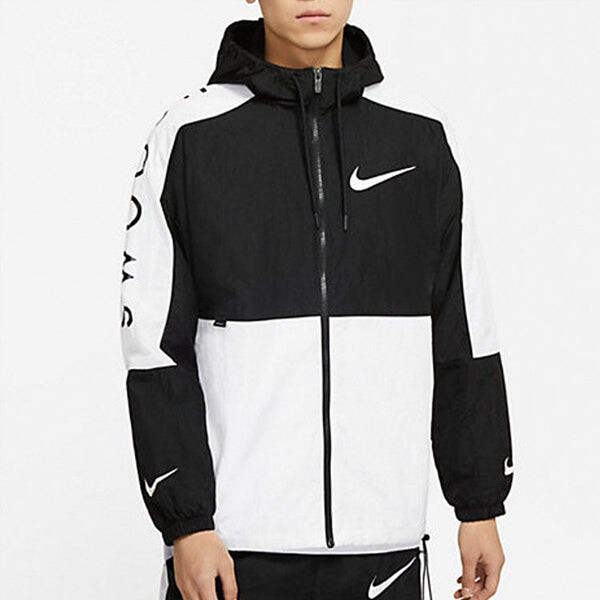 Куртка Nike Casual Sports Hooded Jacket Men's Black/White, белый — фото 3