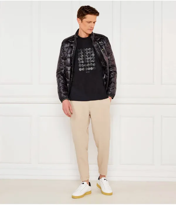 Футболка с принтом в полоску Relaxed fit Boss Green, черный — фото 2