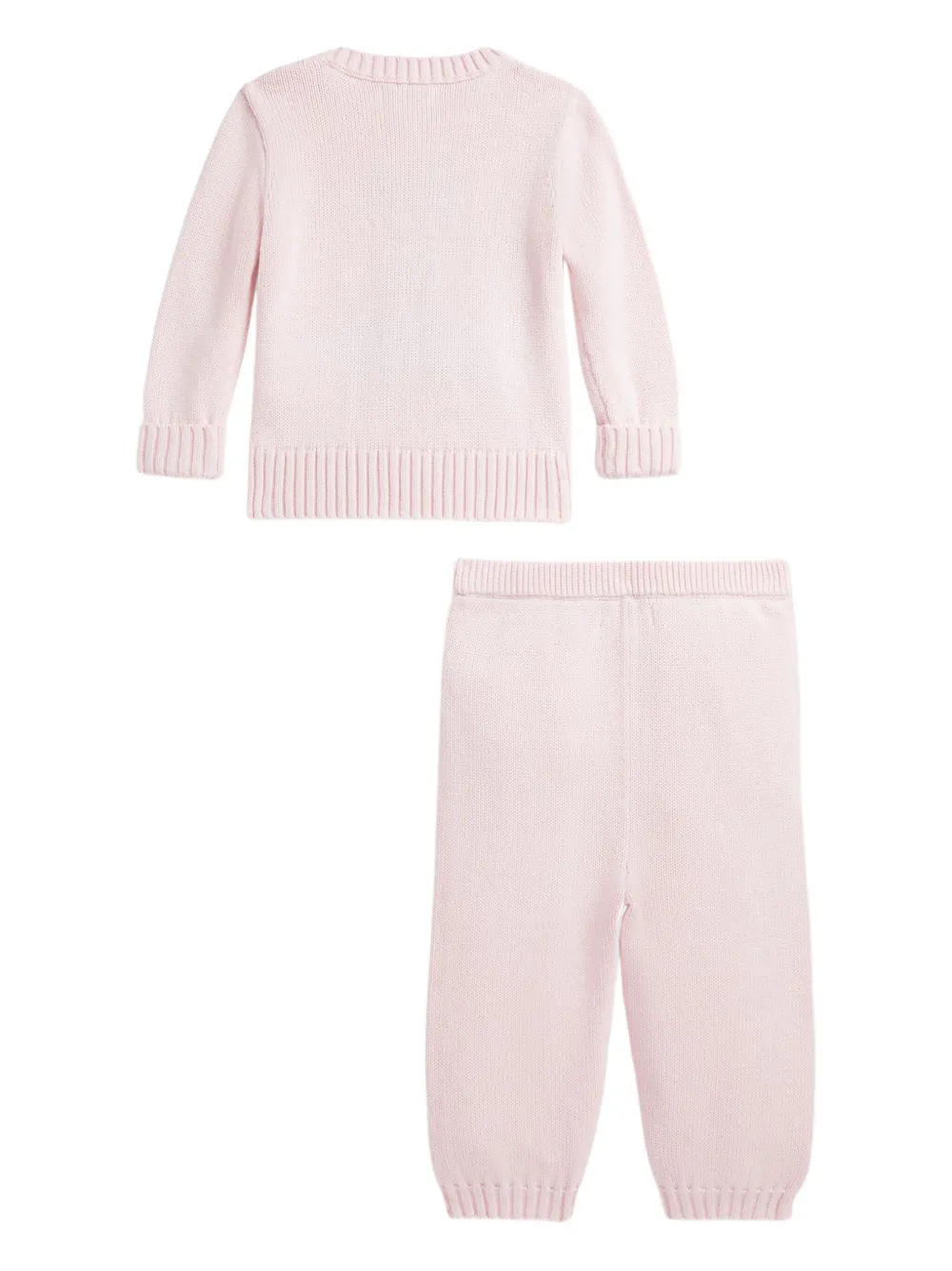 Комплект из топа и брюк с логотипом Polo Pony POLO RALPH LAUREN KIDS, розовый — фото 2