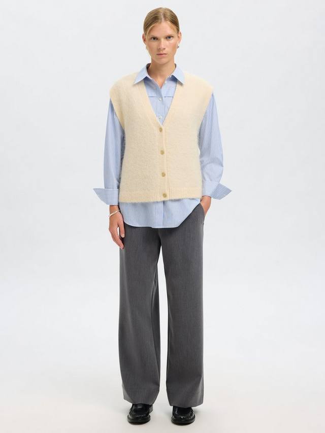 

Верх-жилет Gabella из шерстяной ткани Selected, Cream