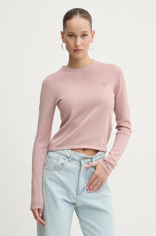 

Хлопковая поло Tommy Jeans, бежевый