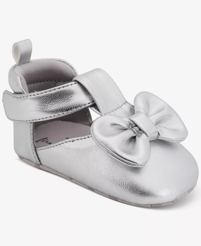 

Детские туфельки с металлическим бантиком First Impressions, серый