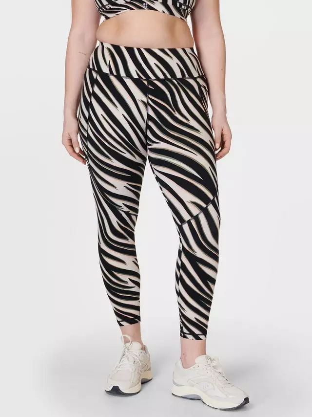 

Леггинсы Sweaty Betty Power 7/8 Workout, цвет black/waved/zebra