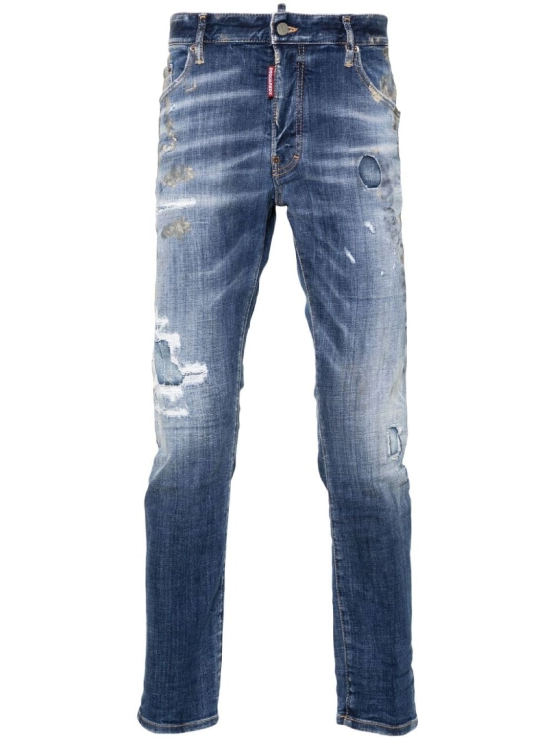 

DSQUARED2 джинсы скинни Skater с прорезями, синий