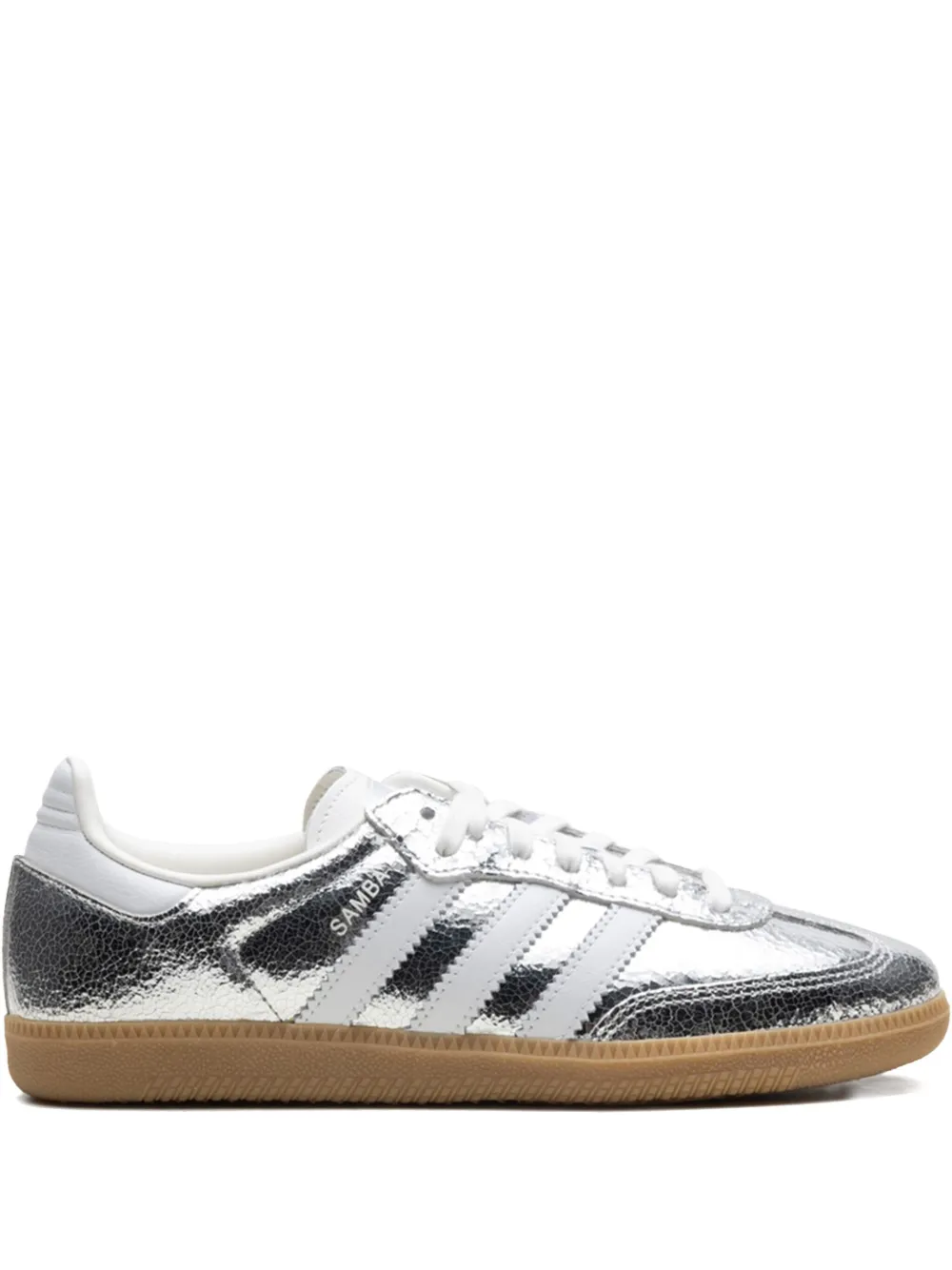 Кроссовки Samba OG Silver Metallic Cracked Leather Adidas, серебяный