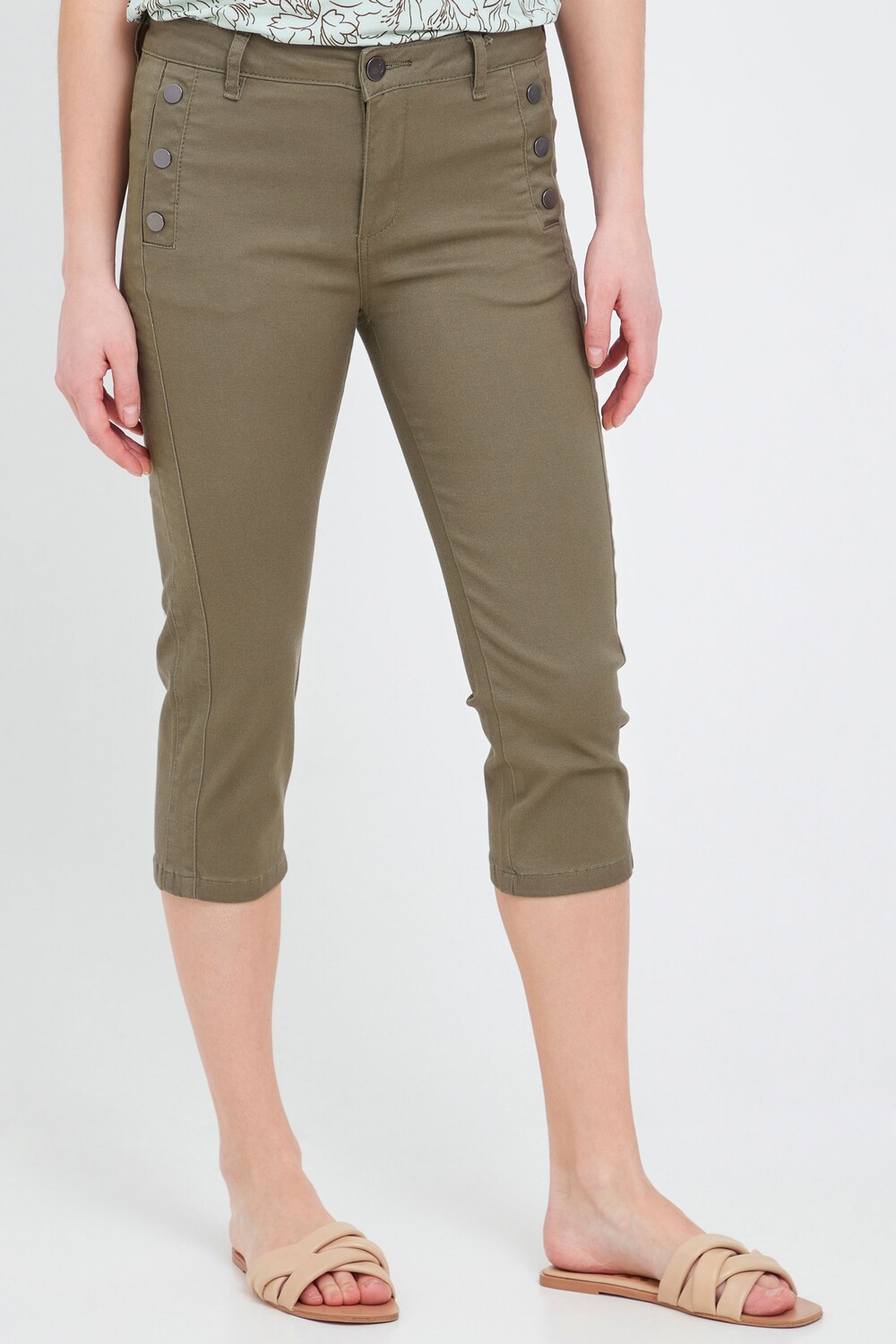 

Брюки Fransa Stoffhose FRVOMAX 2 Capri 20609067, зеленый