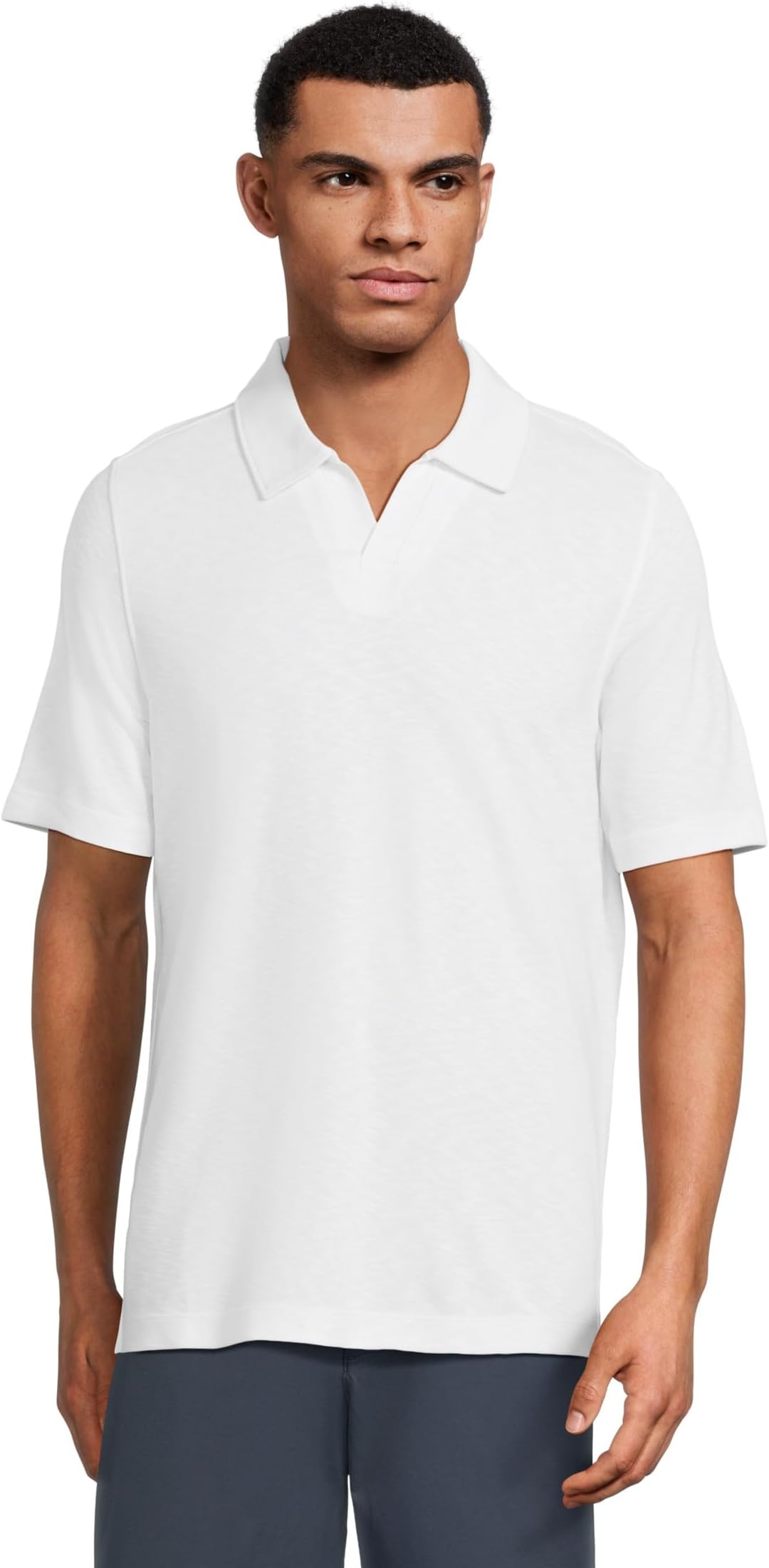 

Футболка Johnston & Murphy Vintage Slub V-Neck Polo, белый